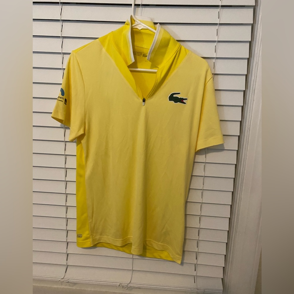 Yellow Lacoste shirt